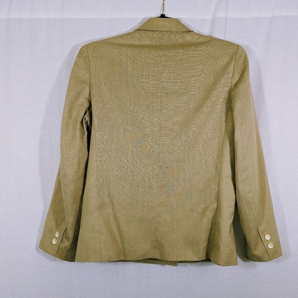 Vintage Ms. Chaus Tan Double Breasted Blazer Size M - Picture 4 of 7